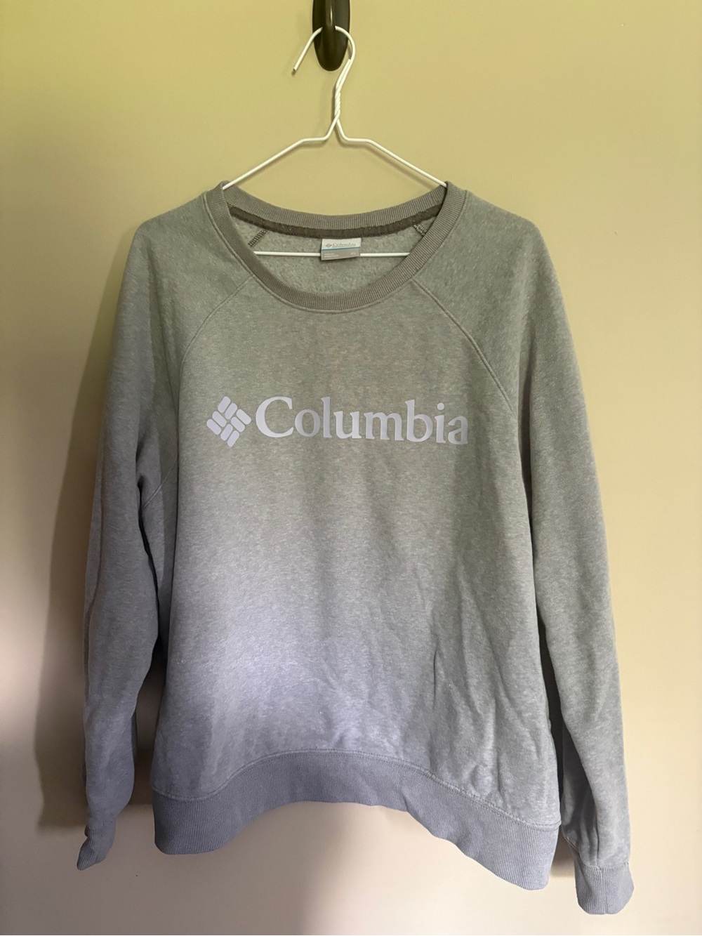 Columbia Light Gray Logo Crew Sweatshirt